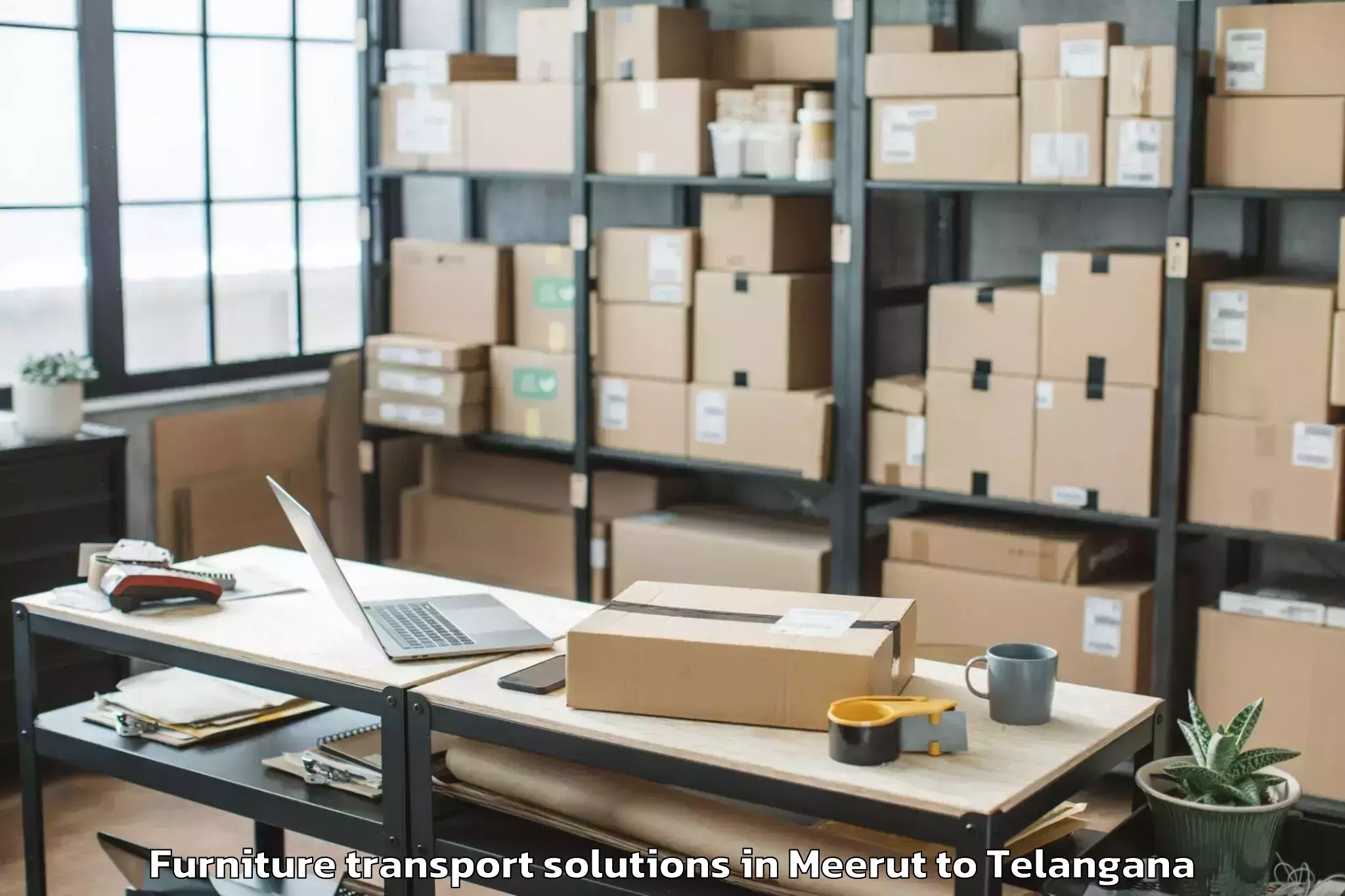 Book Your Meerut to Jogipet Furniture Transport Solutions Today